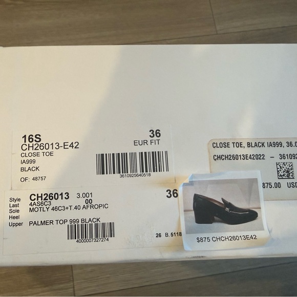 Chloe Palmer Black Leather Loafers with Silver Accent. Size 36. Gently worn. - Picture 10 of 10